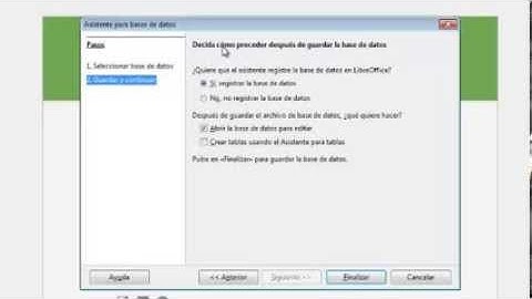 LibreOffice - Bases de Datos - TEMA 3 Asistente para la creación de Bases de Datos