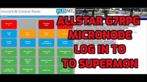 ALLSTAR microdode (g7rpg) How to connect and log in to Supermon