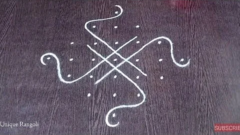 Unique Rangoli designs with 7 dots|Creative sikku kolams for beginners|Easy chikku muggulu|Kolangal