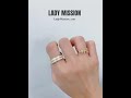 Ladymission adjustable ring 361l titanium steel plated with 14k gold