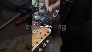 How to change guitar strings for vintage tuning machine style.