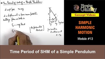 Class 11 Physics | Simple Harmonic Motion | #13 Time Period of SHM of a Simple Pendulum | JEE & NEET