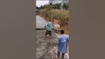 Three roller paving process of cement pavement in mountainous areas