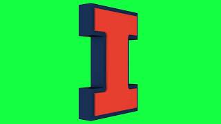 Illinois Fighting Illini Green Screen Logo Loop Chroma Animation