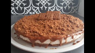 CHEESECAKE au spéculos facile et sans cuisson/تشيز كيك سبيكيلوس سهل و بدون فرن