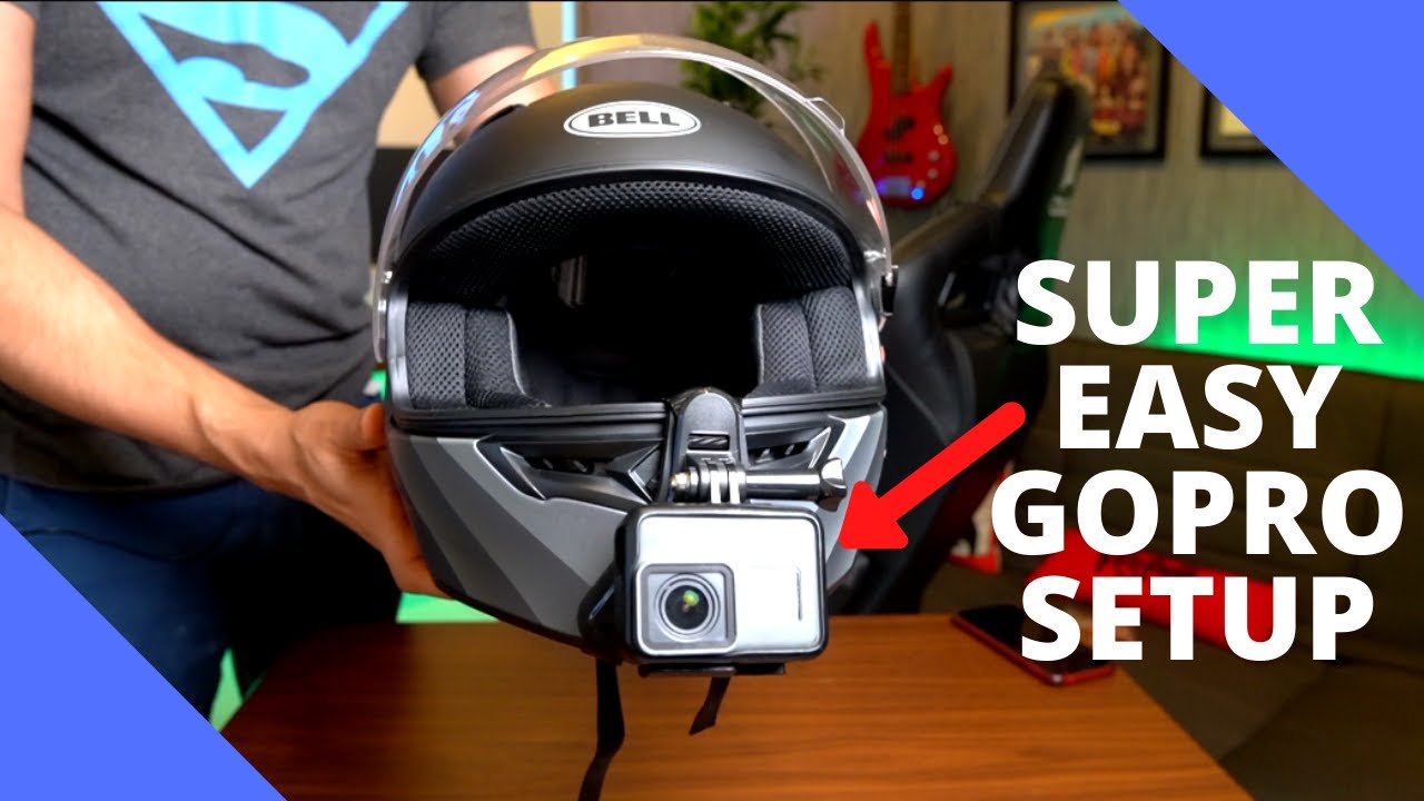 Super easy way to mount GoPro on a helmet | My new Motorcycle gear