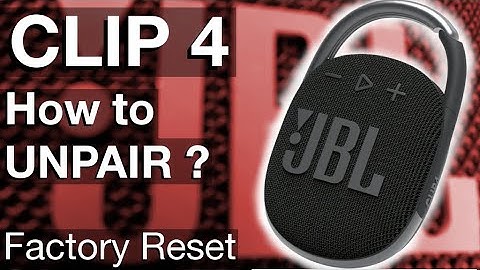 UNPAIRING JBL CLIP 4 Bluetooth speaker (How to Factory Reset)