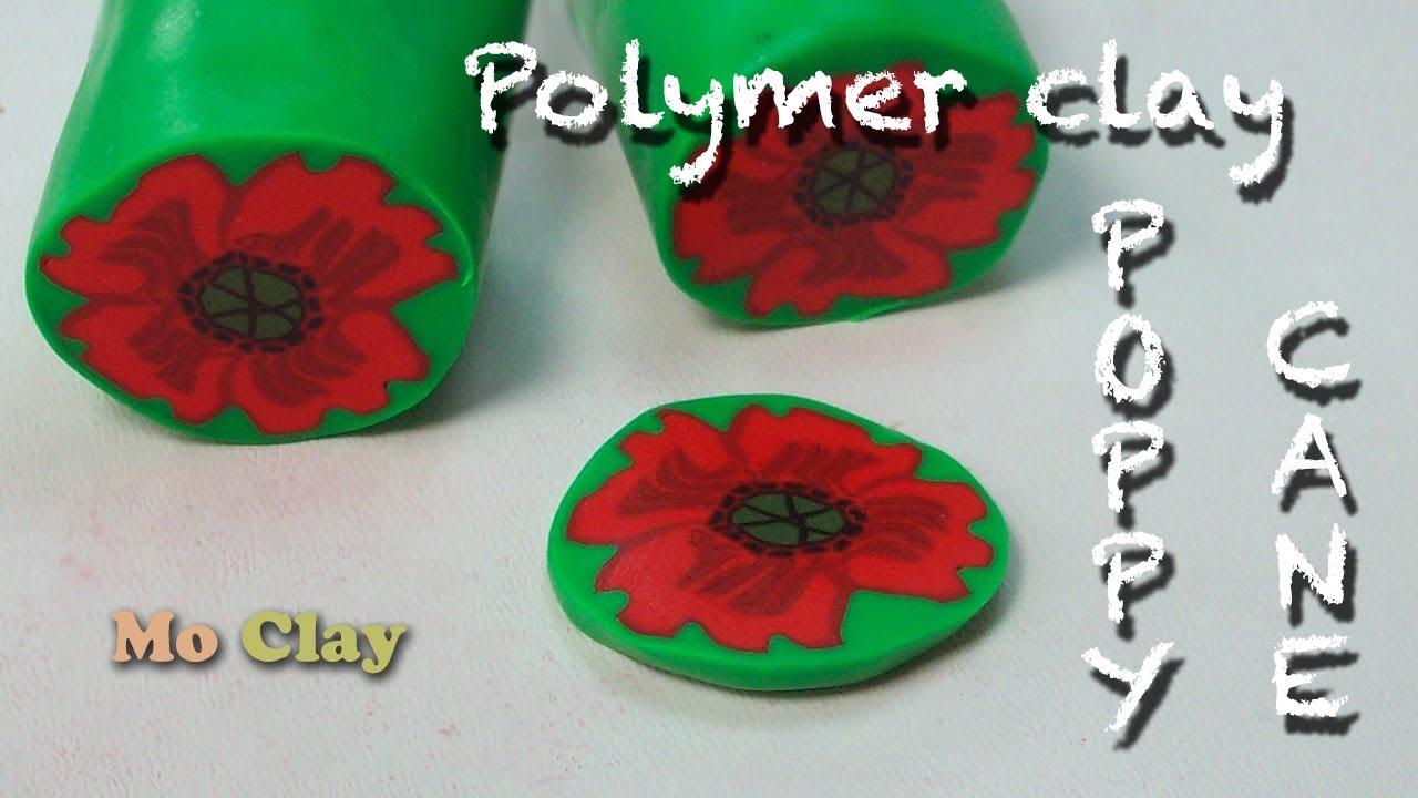 Polymer Clay Raw CanePink and Green # Flower-Approx 2 inches by 1/2 – Me  And the Mutts