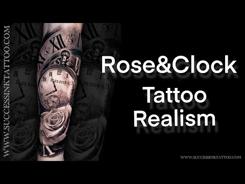 Rose&Clock Realize Tattoo