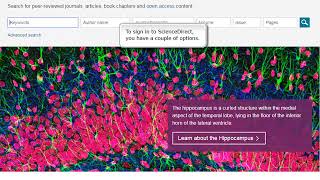 Registering and signing in ScienceDirect