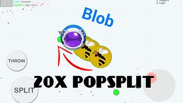 BLOB 20X POPSPLIT MONTAGE!(AGARIO)VANISH POP,SAMESIZED POPSPLIT @Maroo