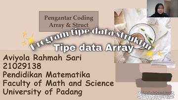 Cara Membuat Program Tipe Data Array I Pengantar Coding (9)