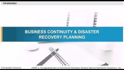 Business Continuity and Disaster Recovery Planning | CISSP Online Training & Certification