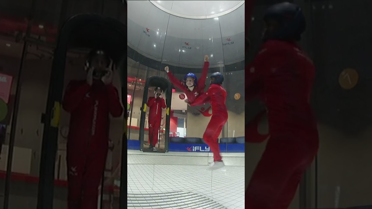 Brave 8 year old goes INDOOR SKYDIVING! 