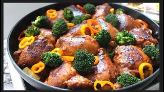 I cook it almost every day! One Pan Chicken Thigh Dinner!