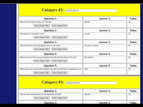 How to make a Jeopardy Game