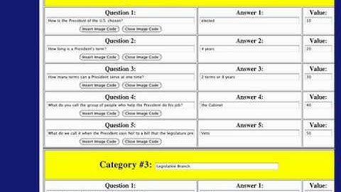 How to make a Jeopardy Game