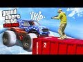 BUZLU YOLDA PARKUR YAPARAK DEV ARABADAN KAÇ !! - GTA 5 Online (Sesegel,OyunPortal,Ümidi)