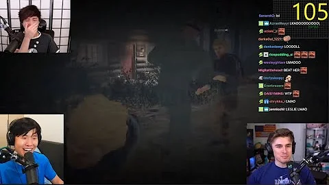 Sykkuno, Toast, and Ludwig's POV of beating up Leslie | Friday the 13th