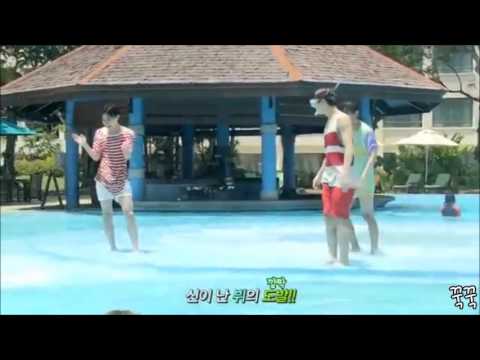 J hope Jimin V and Jungkook having fun at the pool