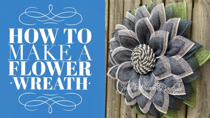 DiyDreaming - Hey Crafty Friends! Here are the burlap flowers and the  braided rope wreath we made yesterday. I almost forgot to add the burlap  leaves to the wreath. I think they