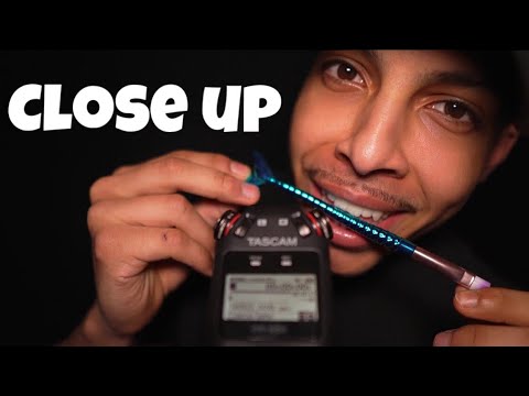 ASMR Close Up Tascam Mouth Sounds (Ear To Ear)