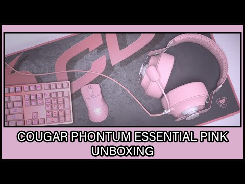 COUGAR PHONTUM ESSENTIAL PINK HEADSET UNBOXING || GAMING PINK HEADSET ||
