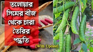 তলোয়ার সিমের বীজ থেকে চারা তৈরির পদ্ধতি | Jack bean plant from seed | Biswa bangla krishi