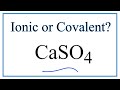 Calcium Sulfate and Ionic Bonds
