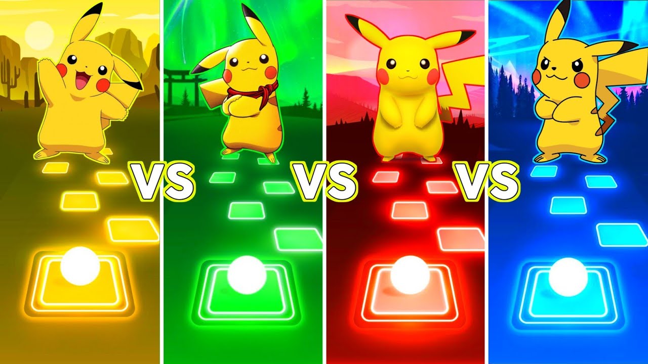 Pikachu vs Pikachu vs Pikachu vs Pikachu   Tiles Hop EDM Rush