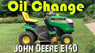 John Deere E140 Easy DYI Oil Change