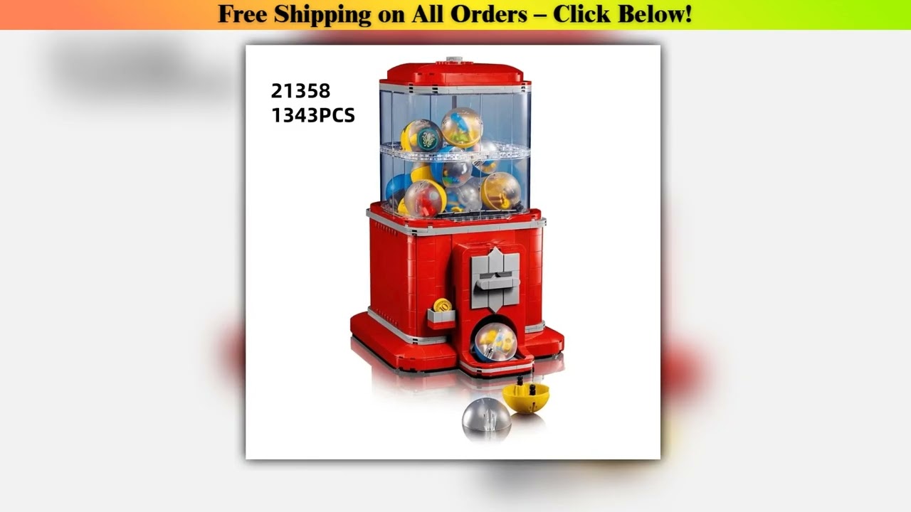 21358 Creative Vending Machine  Coin Toys Model Christmas Festival Gift 1343PCS Brick Children's