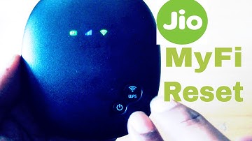Reliance Jio 4G MyFi device reset