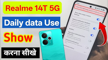Realme 14t 5g me data usage kaise show kare | realme 14t 5g daily data used kaise on kare