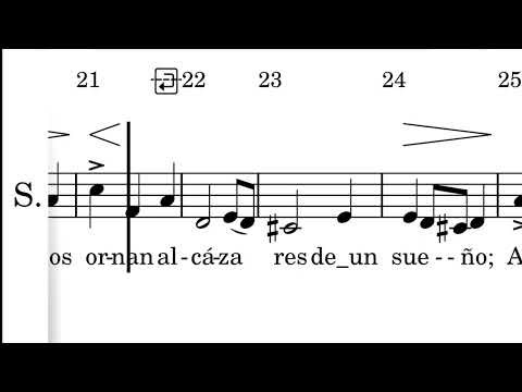 Cántico - Vicente Emilio Sojo - Guía para voces claras (Soprano/Contralto)