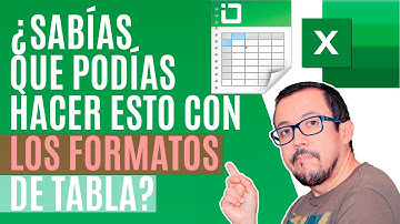 Cómo usar los FORMATOS DE TABLA en EXCEL.