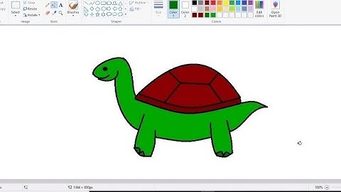 How to draw Cute Turtle in MS Paint||Drawing for Kids||Easy Drawing||For Beginners||Art 🖌️🖌️
