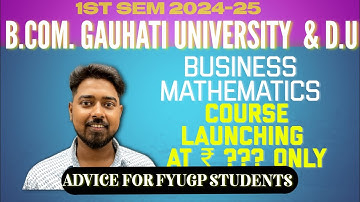 Business Mathematics for B com 1st sem 2024