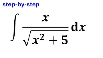 Integrate x/sqrt(x^2+)5 using a u-substitution 💪💪💪