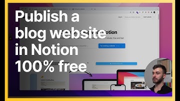 How to create a Blog with Notion (Publish a blog website with Notion, FREE)