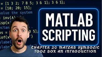 MATLAB BASIC | symbolic tool box | Chapter 20