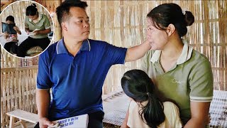 Her husband fell ill while she was pregnant, which made her very sad.