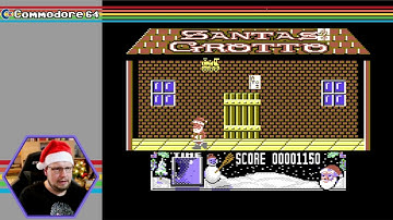 Weihnachtsgruß mit dem official Father Christmass Game auf dem C64 🎄🎅