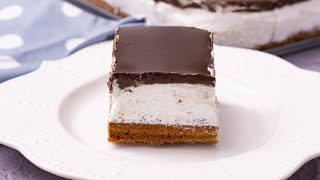 Chocolate squares: creamy and rich of whipped cream, they are super delicious!