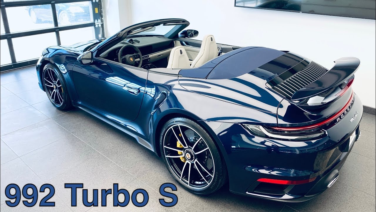 New 2022 Night Blue Porsche 911 Turbo S Cabriolet | Walk Around | DETAILS -  YouTube