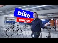 Andreas Ludwigs shows the bicycle garage