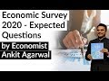 Economic Survey 2020 - Probable UPSC 2020 Prelims Questions from Economic Survey 2019-20