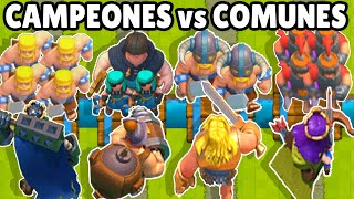 CAMPEONES vs COMUNES | CUAL ES MEJOR CALIDAD? | 4 vs 4 | OLIMPIADAS de CLASH ROYALE