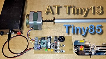ATTiny13 stepper motor controller for lathe -experimental project & Engraved PCB with Tiny85. Part 1