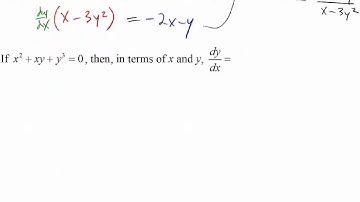 3.7 - Implicit Differentiation
